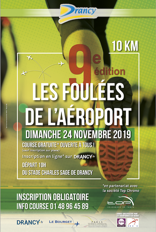 Drancy - Affiche Les Foulées de l'aéroport