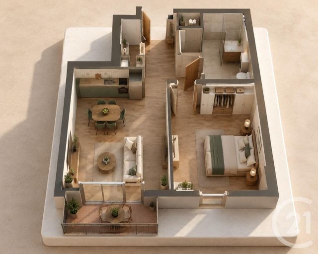 Appartement à vendre - 2 pièces - 40.0 m2 - DRANCY - 93 - ILE-DE-FRANCE - Century 21 Agence Marcus