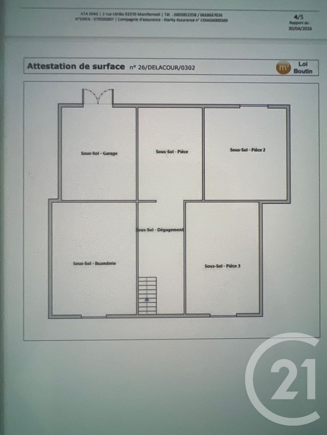 maison à vendre - 6 pièces - 127.0 m2 - LE BLANC MESNIL - 93 - ILE-DE-FRANCE - Century 21 Agence Marcus